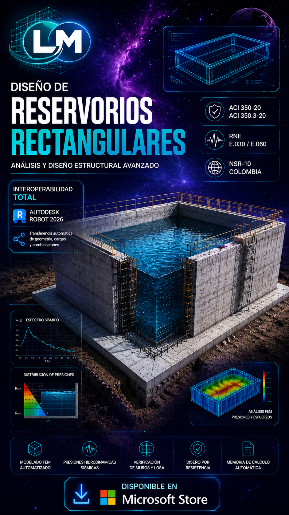 Reservorio Rectangular ACI 350 — carátula