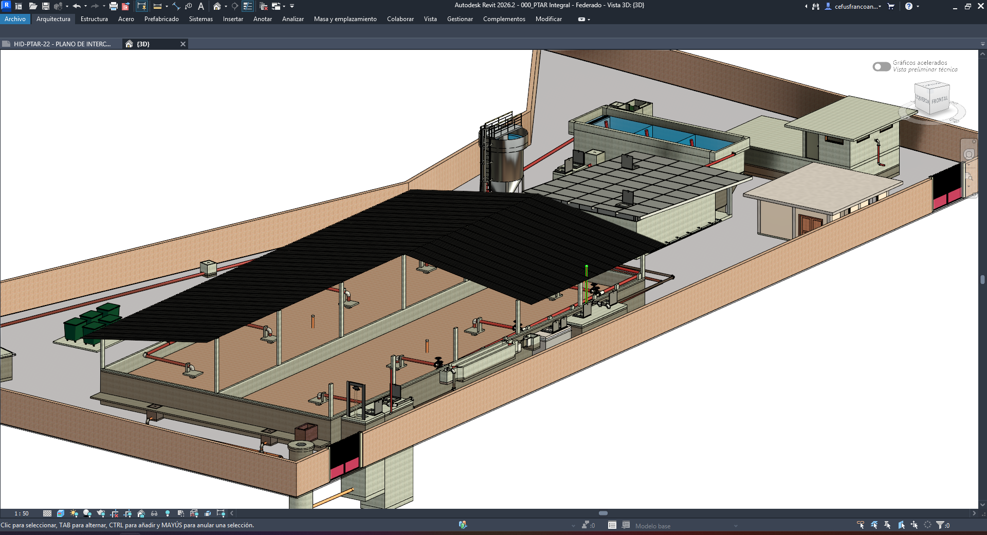 Vista 3D de la PTAR completa